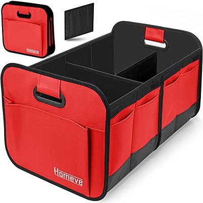 Collapsible Car Trunk Organizer with Multi Compartments and