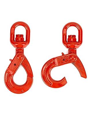 QWORK Grade 80 Drop Forged Steel Swivel Self-Locking Hook, 2 Pack Safety  Hook, 4500 lbs Hoisting Hook, Drop Forged Strong Lock Hook, Large Swivel  Eyes 5/16 Trade, Painted Finish - Yahoo Shopping