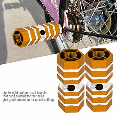  1 Pairs Bike Pedals Axle Foot Rest Pegs Anti-Slip Rear Feet  Pedals for BMX Mountain Bike Bicycle Cycling (Black) : Sports & Outdoors