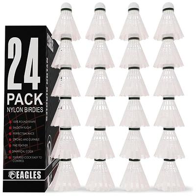 24 Pack Nylon Badminton Birdies - Bedminton Shuttlecocks for  Baseball/Softball Batting Training - Birdie Ball for Indoor and Outdoor  Matches ~ Highly Stable & Durable Shuttle Balls (24 PACK WHITE) - Yahoo  Shopping