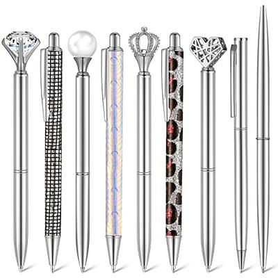 Cocoboo 20pcs Diamond Pens Cute Ballpoint Pens Retractable Metal Crystal Pens with 20pcs Replacement Refills, for Office Supplies, Decor