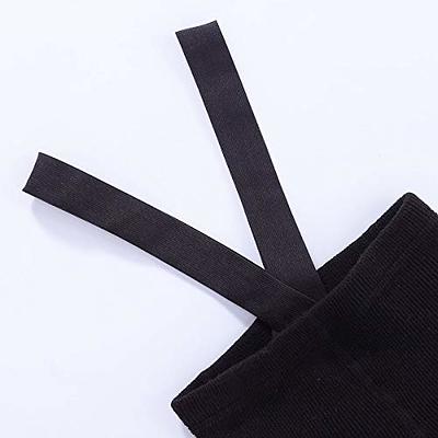 Solid Ribbed Black Girls Toddler Bow Leggings