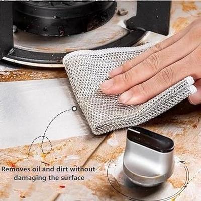 5PCS Multifunctional Wire Dishwashing Rag, Wire Dishcloth, Multipurpose  Wire Dishwashing Rags for Wet and Dry, Scrubs & Cleans for Dishes,  Counters, Sinks, Stove Tops - Yahoo Shopping