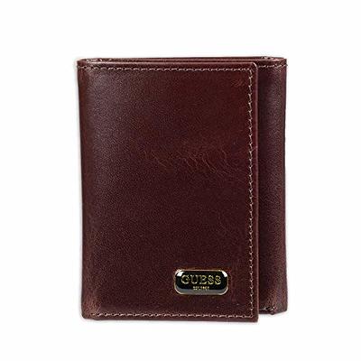 Men's Brown Leather Wallet Guess