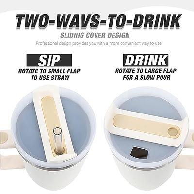 Bluwing 2 Pcs Stainless Steel Straws for 40 oz Stanley Tumbler, Replacement  40 oz Stanley Cup Straw Accessories with Silicone Tips and Cleaning Brush