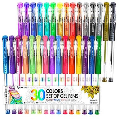 Glitter Gel Ink Pen 16 Assorted Color Retractable Gel Pen Set 0.7