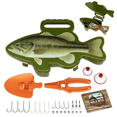 Flambeau Outdoors Wild Bite Fishing Tackle Box Kit, Green/BASS - Tackle Box  for