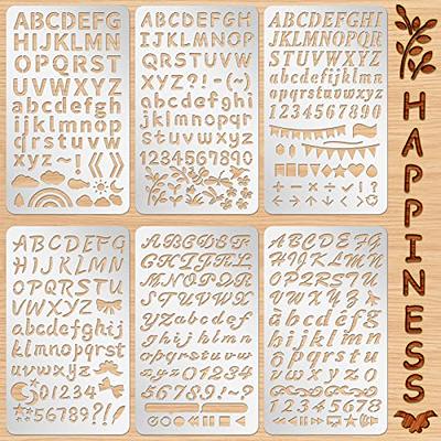 6 Pcs Mixed Letter Number Metal Stencils Plant Wood Stencils Templates  Alphabet Symbol Stainless Steel Stencils for Wood Carving Drawing Engraving  Scrapbooking Journal Craft DIY (Letter Style) - Yahoo Shopping