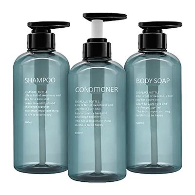 MaisoNovo Shampoo and Conditioner Dispenser | 3 Plastic Black 3 Wall Mount  Black | Shampoo Dispenser with Labels | Shower Bottles Refillable