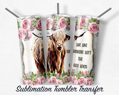 Highland Cow Sublimation Tumbler