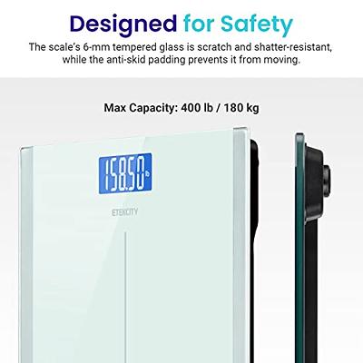 ETEKCITY DIGITAL BODY WEIGHT SCALE.400LB/180KG CAPACITY.