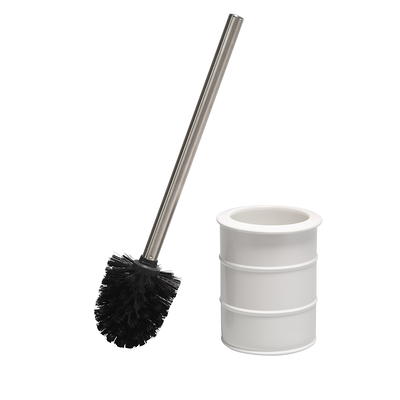 Modern Toilet Brush and Holder, White