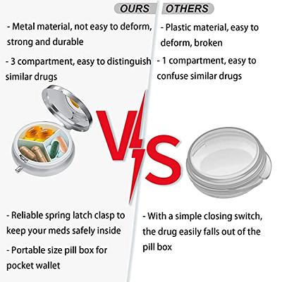 Waterproof Pocket Pill Organizer Aluminum Pill Container Small Portable  Pill Box Keychain Aluminium Alloy Mini Pill Organizer Case Container Metal  Pill Holder Medicine Bottle For Outdoor Camping Travel Daily Use, Ear Plug