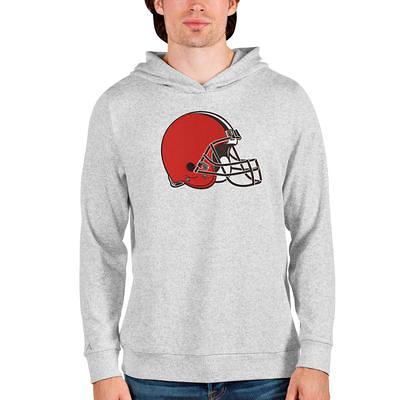 Men's New York Jets Antigua Heather Gray Saga Long Sleeve Hoodie T-Shirt