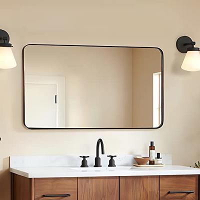 ANDY STAR Brass Oval Mirror, 24x40 Inch Bathroom Mirror Gold