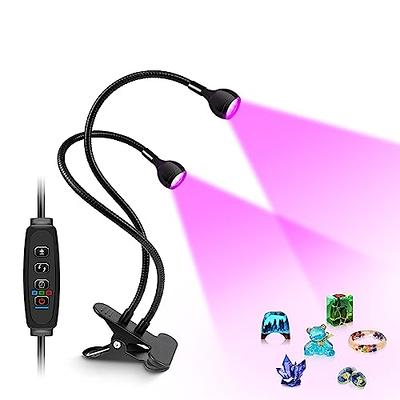 NANAKLAUS 6W UV Black Light Lamp Dual Head, Gooseneck LED Desk Lamp with  Clamp, 395nm-405nm Black Lights for Glow Party, Art Resin Curing,  Blacklight Poster, Paint - Yahoo Shopping