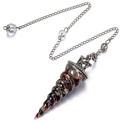 Witchcraft Pendulum Necklace, Wicca Crystal Pendant