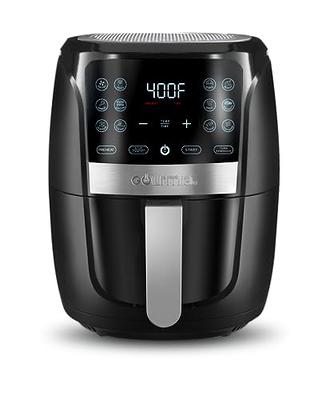 Gourmia 8 Qt Digital Air Fryer with 12-One Touch Presets, Stainless Steel,  Black, 13 in, New