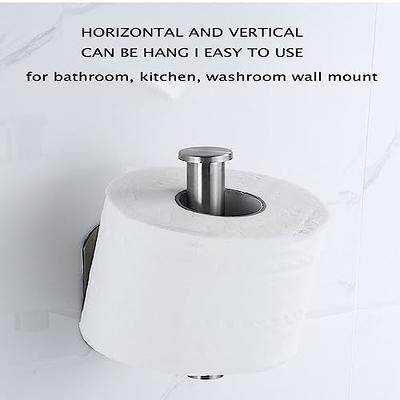 YIGII Paper Towel Holder Wall Mount - Adhesive Paper Towel Rack Under  Cabinet Kitchen Paper Roll Holder Stick on Wall Stainless Steel