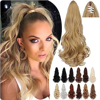 AS Long Wavy Straight Claw Clip On Ponytail Hair Extension