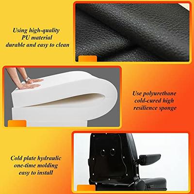 Black Driver Side Forklift Seat Universal Waterproof Truck Cushion Seat  Backrest