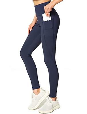 3/4 Yoga Pants for Women with Pockets High Waist Tummy Control Leggings Dri  Fit Slim Athletic Pants