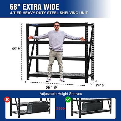 WORKPRO 3-Tier Garage Shelving Unit, Heavy Duty Metal Storage Rack