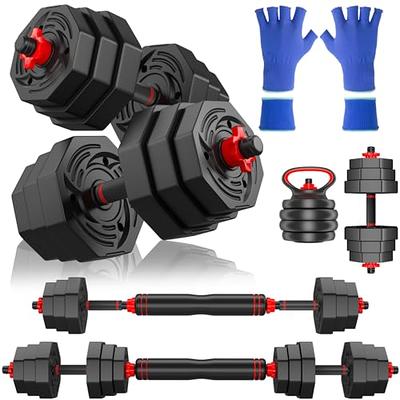 Adjustable Dumbbell Set of 2, 4 in 1 Free Weights Dumbbells Set for Women,  5lb Dumbbells Set of 2, Each 2lb 3lb 4lb 5lb with TPU Soft Rubber Handle