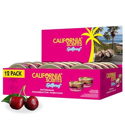  California Scents Spillproof Organic Air Freshener, Coronado  Cherry, 1.5 Ounce Canister (Pack of 4) : Automotive