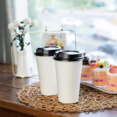 Galashield Disposable Coffee Cups with Lids 16 Oz