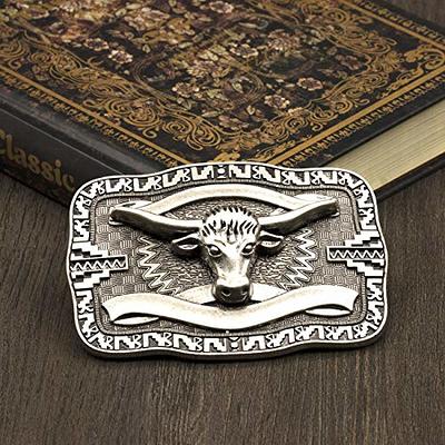 Classic Western Golden Belt Buckle 40mm Cowboy Belt Buckle 