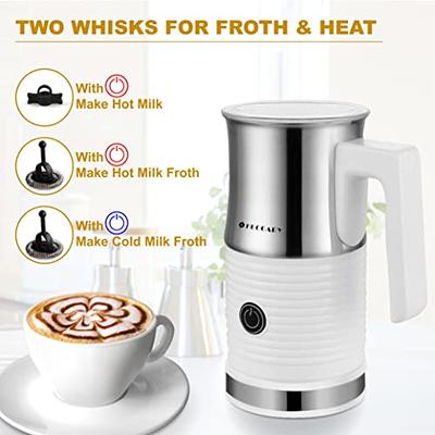  Maestri House Milk Frother, 8.12oz/240ml Automatic Stainless  Steel Milk Steamer, Electric Hot and Cold Foam Maker for Latte,  Cappuccinos, Macchiato, 120V: Home & Kitchen