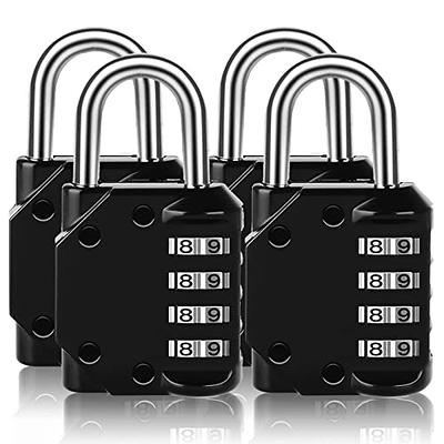 4 Digit Combination Padlock - Lock for Gym, Employee, School Locker, Hasp, Fence