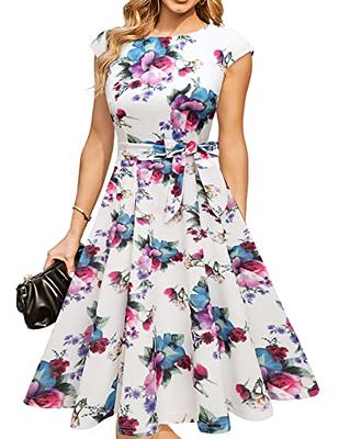 Formal Dress, Floral Dress, Printed Dress, Knee Length Dress