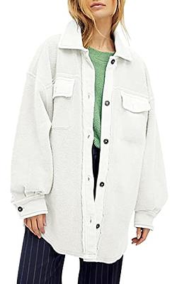 ATHMILE Womens Button Down Shirts Fall Fashion 2024 Shacket Jacket Long  Sleeve Oversized Work Blouses Tunics Tops Apricot - Yahoo Shopping
