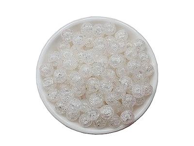 White Opaque 12mm Round Plastic Beads (60pcs)