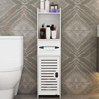 VASAGLE Small Bathroom Storage Cabinet, Toilet Paper Holder with