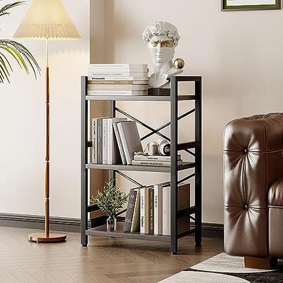 Furologee Vertical 4 Drawer Dresser Organizer with 3-Tiers Wood Shelf,Tall  Fabric Storage Tower Unit, Sturdy Metal Frame Furniture,Fabric Bins for