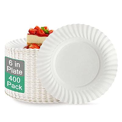JOLLY PARTY 400 Pack 6 inch White Paper Plates Uncoated, Disposable Dessert Paper  Plates, Light Weight 6 Round Paper Plates, Small Paper Plates for Home,  Party, and Everyday Use - Yahoo Shopping