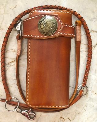 Custom Handmade Leather Motorcycle Biker Wallet