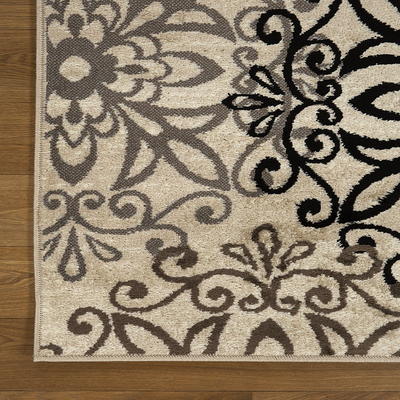 Mainstays Textures Crosshatch Polyester and Rubber Backed Doormat, 3' x 5',  Walnut 