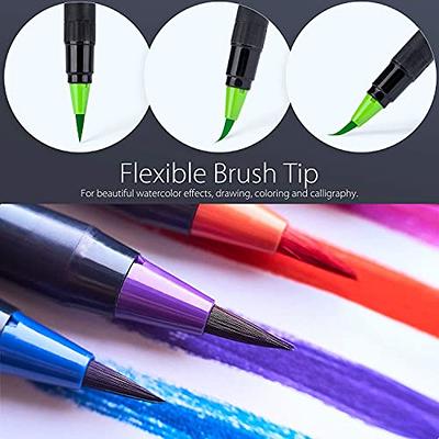 FIXSMITH 24/48 Colors Journaling Pens Dual Tip Brush Pens Art 