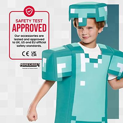 Disguise Minecraft Armor Boys' Jumpsuit Costume Blue, Small (4-6)