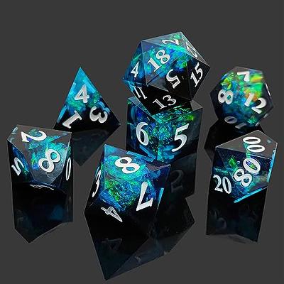 7Pcs DIY Dice Fillet Square Triangle Dice Epoxy Mold Digital Game Silicone  Mould