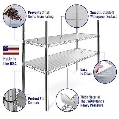 Shelf Liners for Wire Shelf System - Set of 4 in Clear 18 x 36 inch -  Plastic Wire Shelving Shelf Mats