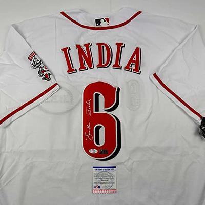 Jonathan India Autographed Cincinnati White Custom Baseball Jersey