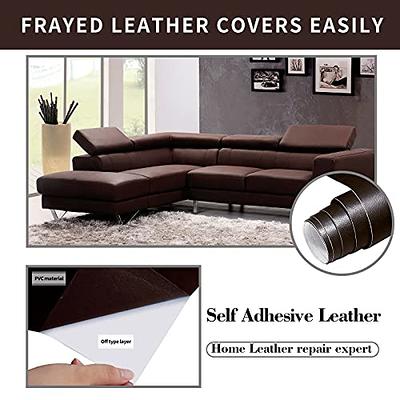 Shagoom Leather Repair Patch, 17X79 inch Repair Patch Self Adhesive Waterproof, DIY Large Leather Patches for Couches, Furniture