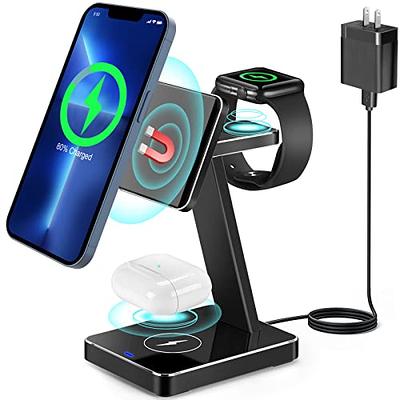 Belkin MagSafe 3-in-1 Wireless Charger Stand - Fast Charging for iPhone 15,  14, 13 Series & Apple Watch - Magnetic Charging Station for Multiple Apple