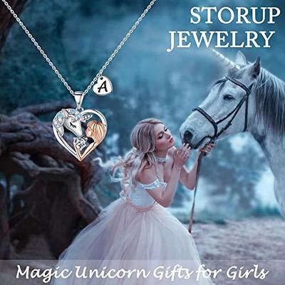 STORUP Unicorn Gifts for Girls Age 6-8, Unicorn Necklace for Girls