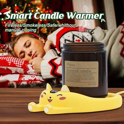 PUSEE Candle Warmer, Coffee Mug Warmer Auto Shut Off, 3 Temp Coffee Warmer for Desk, Candle Warmer Plate Safely Melt The Candle Releases Scents